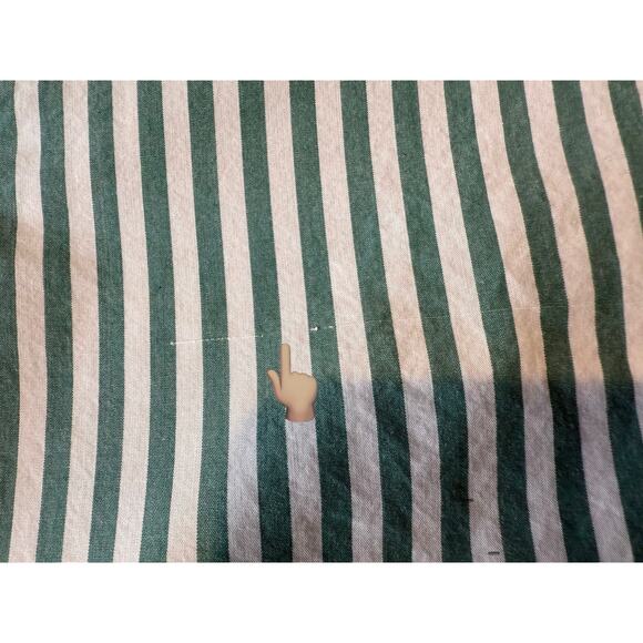 J.Crew Womens Pajama Set Sz S Green White Striped Poplin Holiday Long Sleeve - Picture 12 of 13